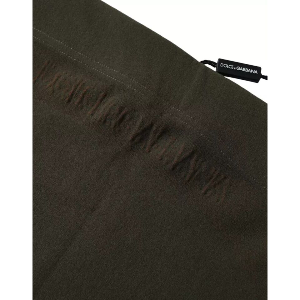 ملابس داخلية بوكسر قطنية مطاطية باللون البني من دولتشي آند غابانا