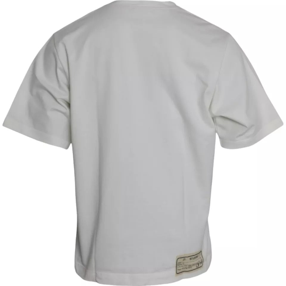 Dolce & Gabbana White Love & Peace Cotton Round Neck T-shirt TSH86461-50