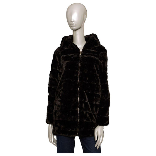 Baldinini Trend Black Polyester Women Jacket Baldinini Trend Gray