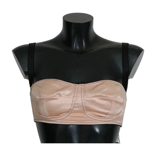 Dolce & Gabbana Black Straps Pink Balconcino Bra Dolce & Gabbana Dark Slate Gray