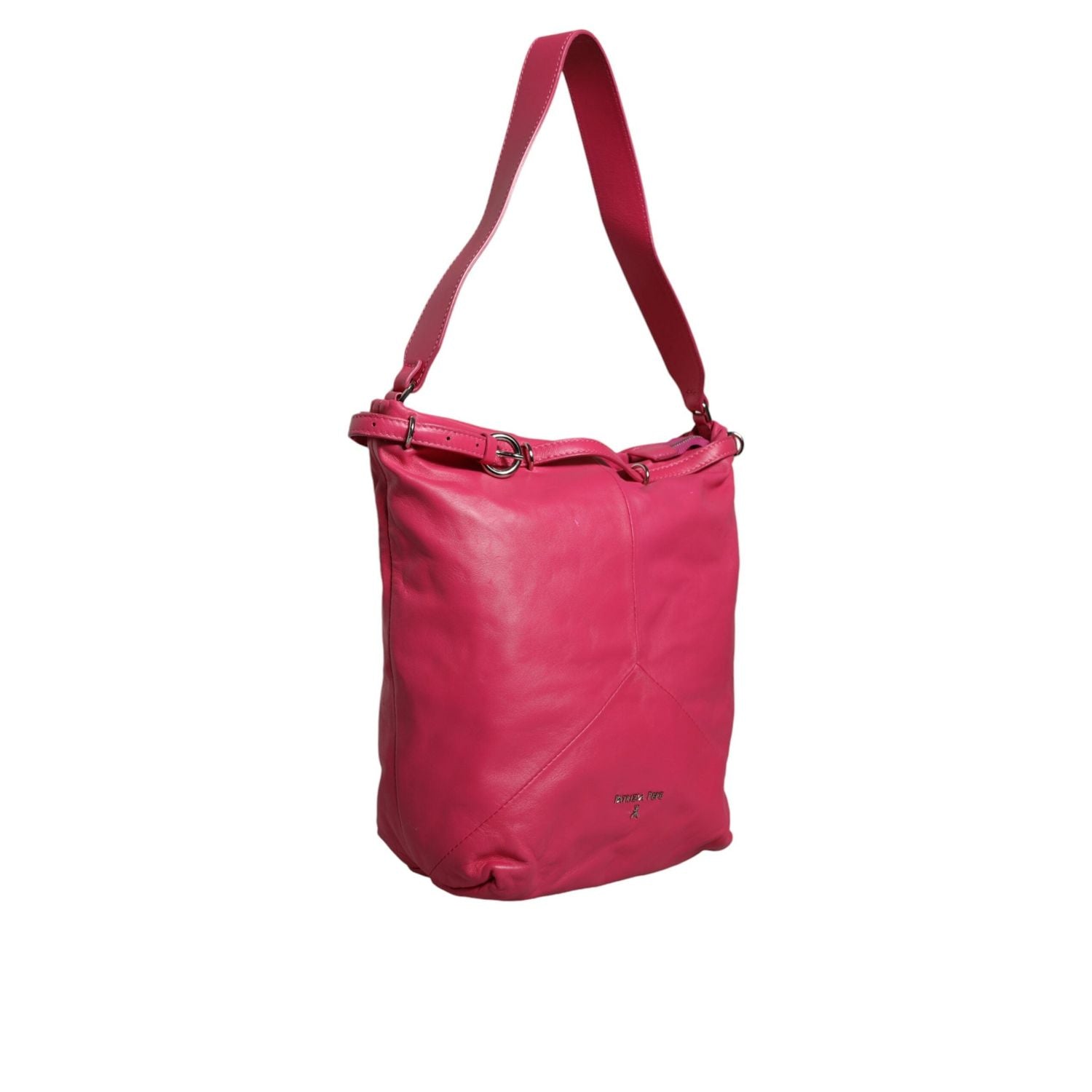 Patrizia Pepe Fuchsia Pink Leather Shoulder Purse Tote Bag