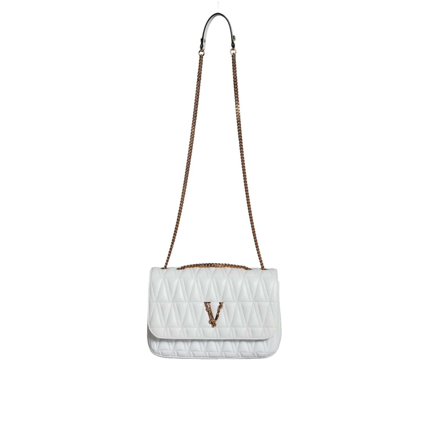 Front view with bag zipped and handles upright.