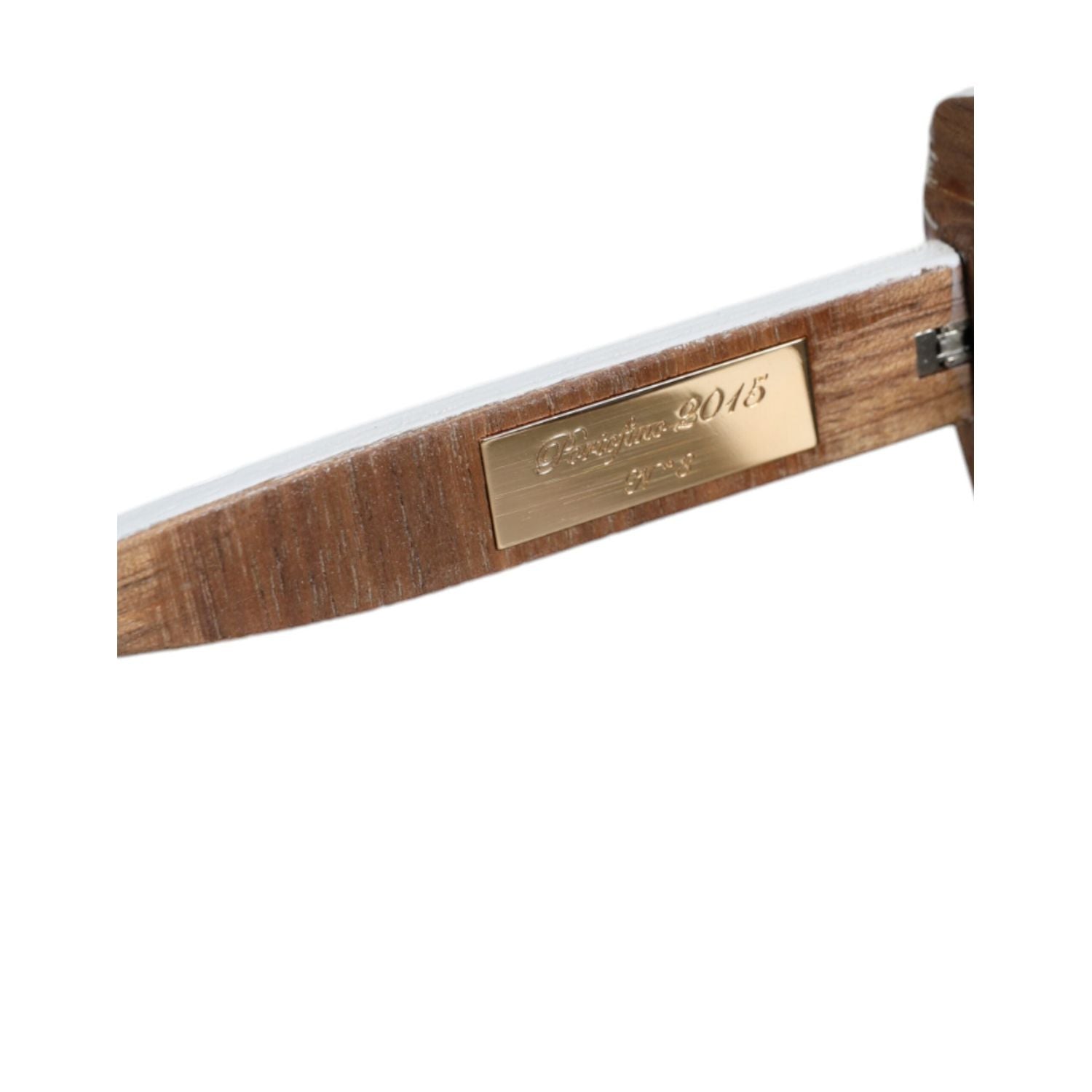 نظارة شمسية دولتشي آند غابانا متعددة الألوان بإطار من الخشب والكريستال والنحاس ورسم يدوي مزهر