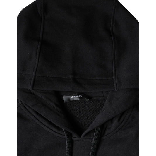Versace Black Medusa Print Cotton HoodiePullover Sweatshirt Sweater Versace Black