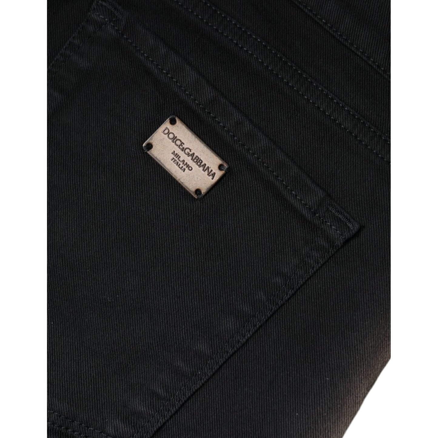 Dolce & Gabbana Black Cotton Stretch Skinny Denim Jeans