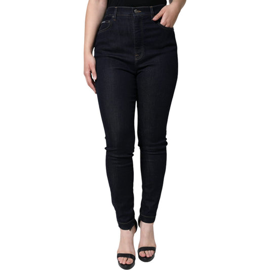 Dolce & Gabbana Black GRACE High Waist Skinny Denim Jeans Dolce & Gabbana Tan