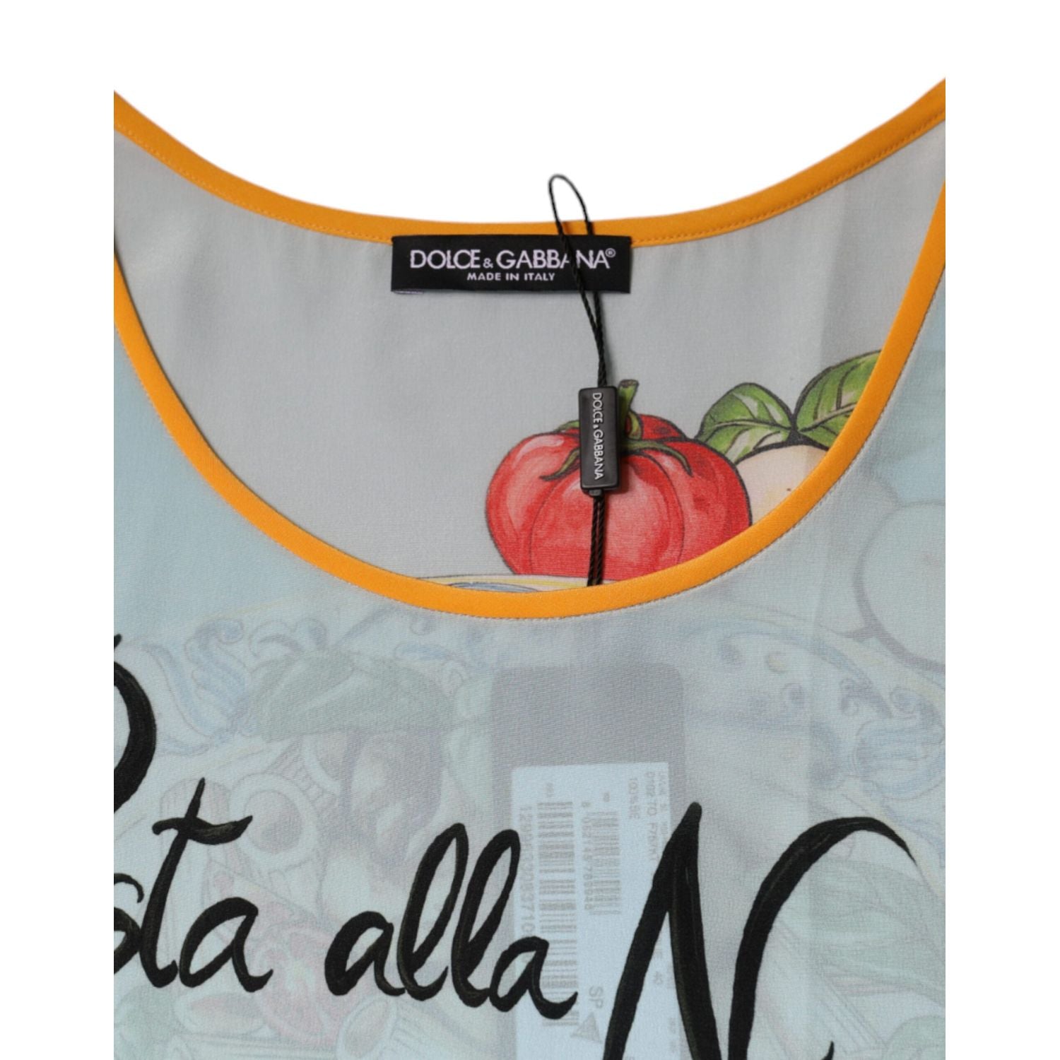 Dolce & Gabbana Multicolor Pasta Alla Norma Print Tank Top