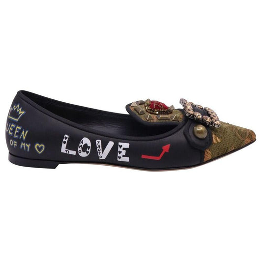 Dolce & Gabbana Black Calfskin Women Pump Dolce & Gabbana Dark Slate Gray