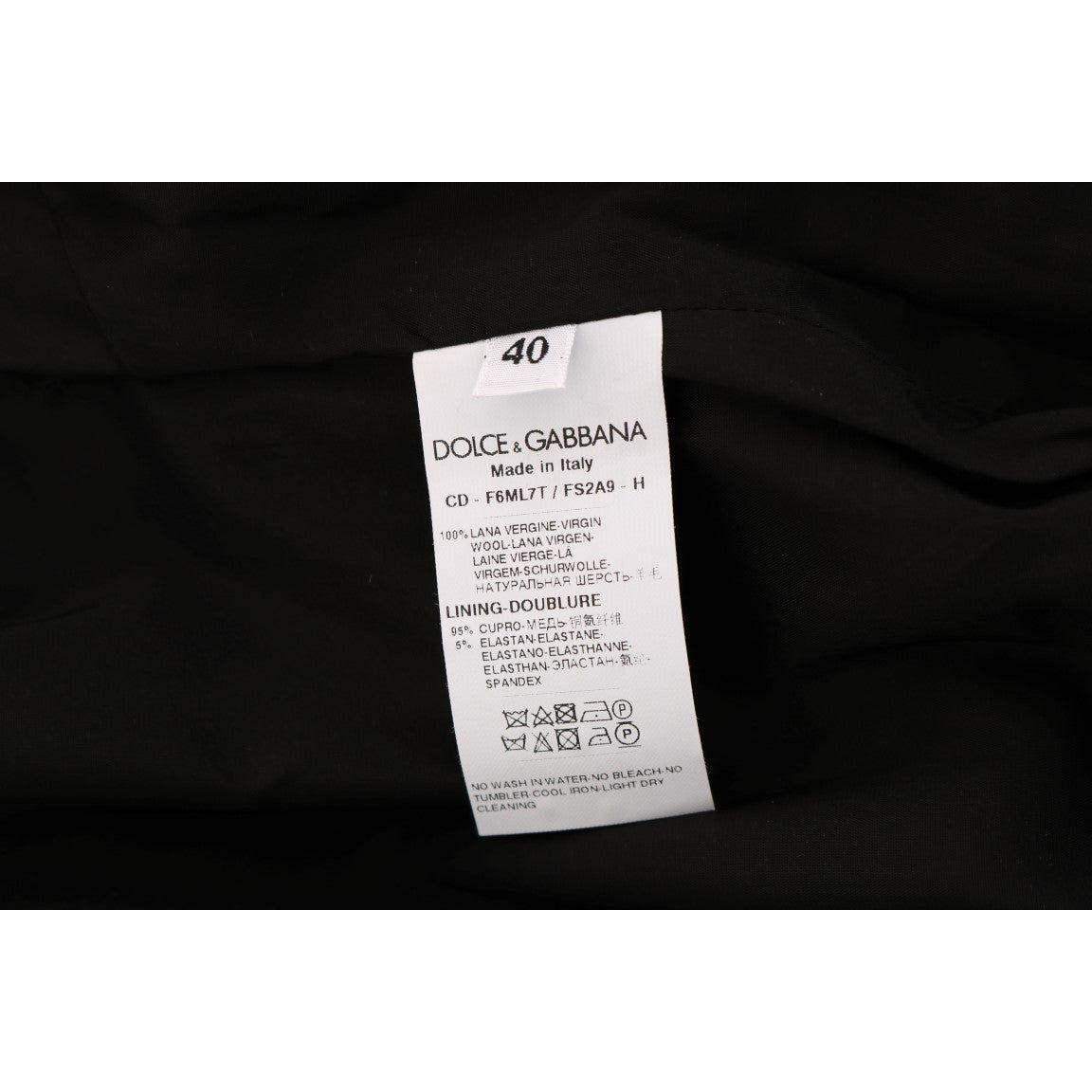 فستان من الصوف المنقط الأنيق من دولتشي آند غابانا