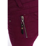 Costume National Elegant Purple Super Slim Jeans Costume National Dark Red