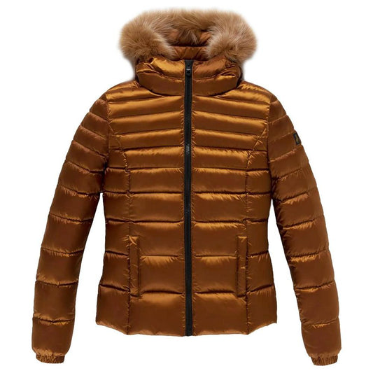 Refrigiwear Orange Nylon Women Jacket Refrigiwear Saddle Brown