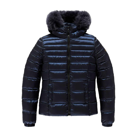 Refrigiwear Blue Nylon Women Jacket Refrigiwear Black