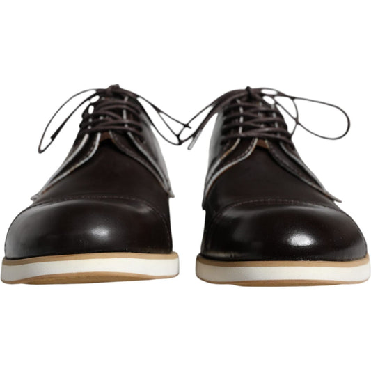 Pollini Black White Leather Lace Up Men Dress Formal Shoes Pollini Gray
