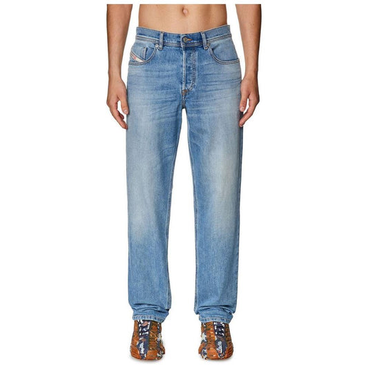Diesel Light Blue Cotton Jeans & Pant Diesel Light Slate Gray