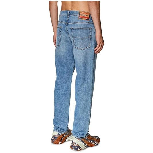 Diesel Light Blue Cotton Jeans & Pant Diesel Light Slate Gray