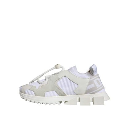 Dolce & Gabbana White Mesh Sorrento Trekking Sneakers Shoes