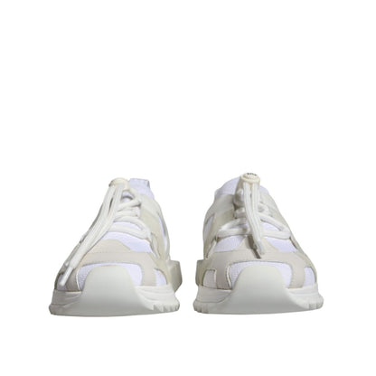 Dolce & Gabbana White Mesh Sorrento Trekking Sneakers Shoes