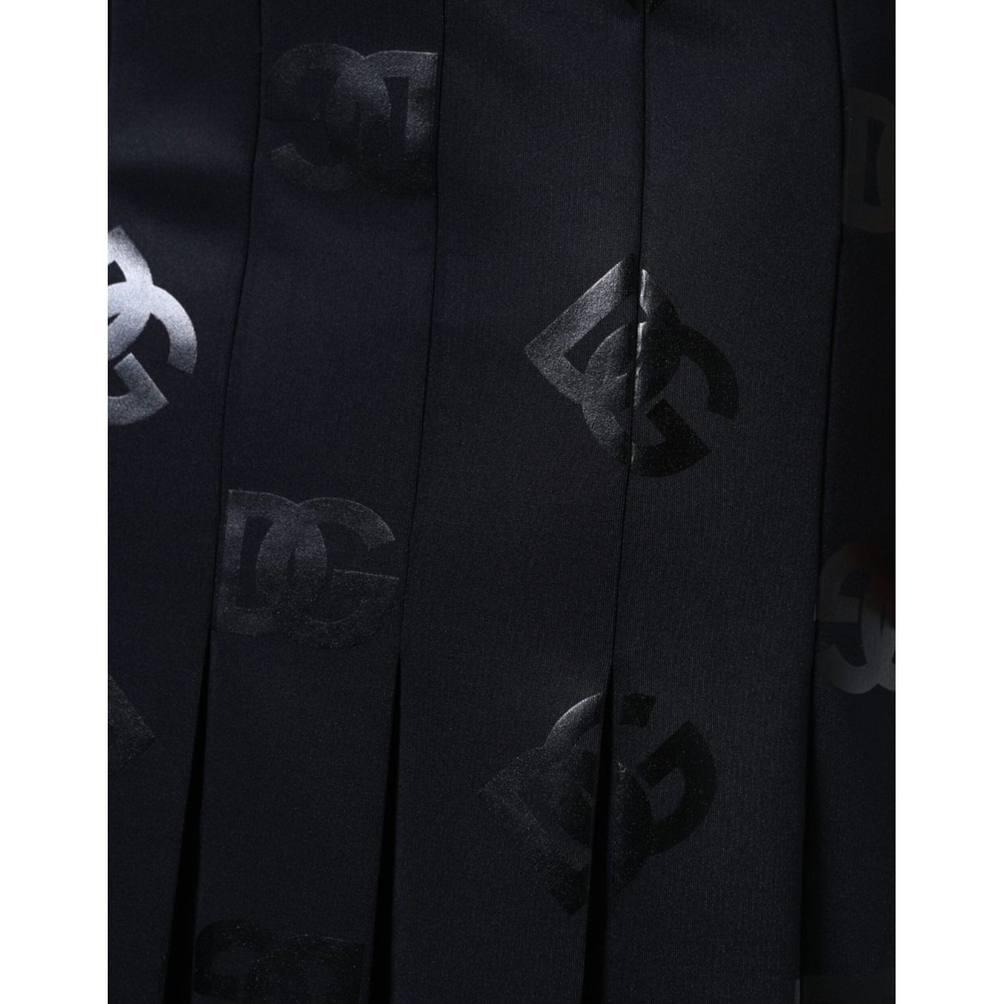 Dolce & Gabbana Black DG Monogram Pleated Midi Skirt Dolce & Gabbana Black