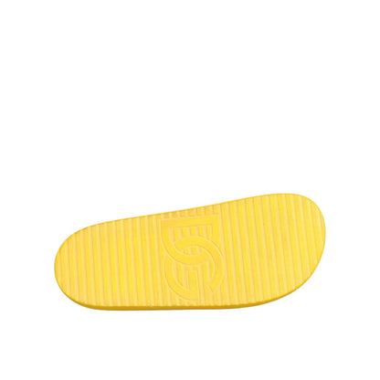Dolce & Gabbana Yellow Rubber Slides Sandals Beachwear Shoes
