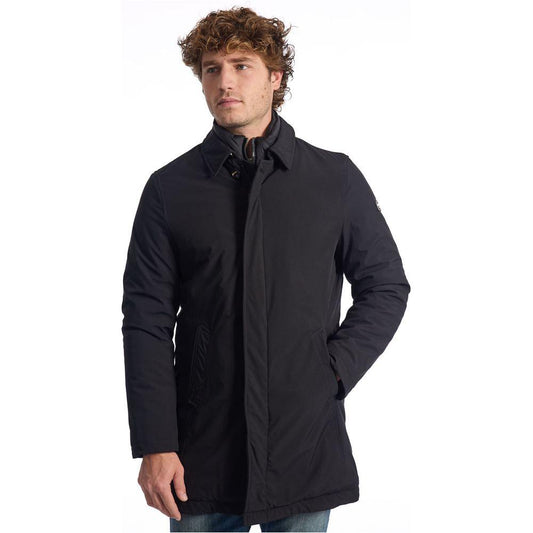 Baldinini Trend Black Polyester Jacket Baldinini Trend Dark Slate Gray