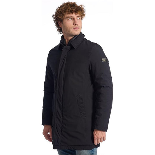 Baldinini Trend Black Polyester Jacket Baldinini Trend Dark Slate Gray