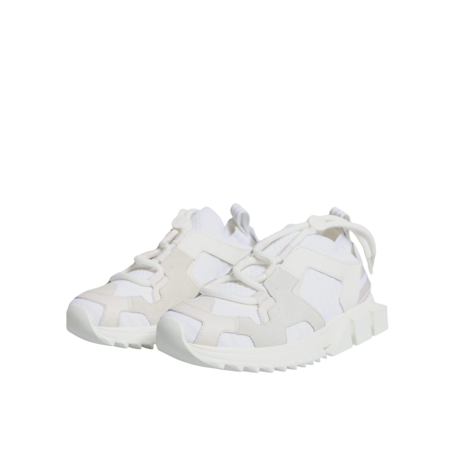 Dolce & Gabbana White Mesh Sorrento Trekking Sneakers Shoes