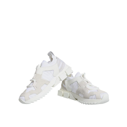 Dolce & Gabbana White Mesh Sorrento Trekking Sneakers Shoes