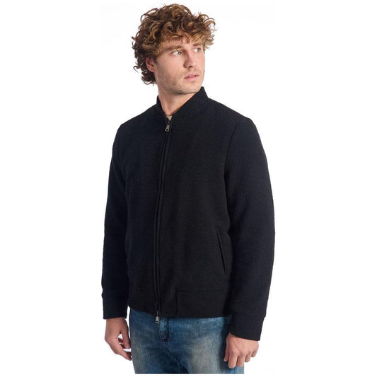 Roberto Pepe Luxury Black Wool Men's Jacket Roberto Pepe Luxury Black