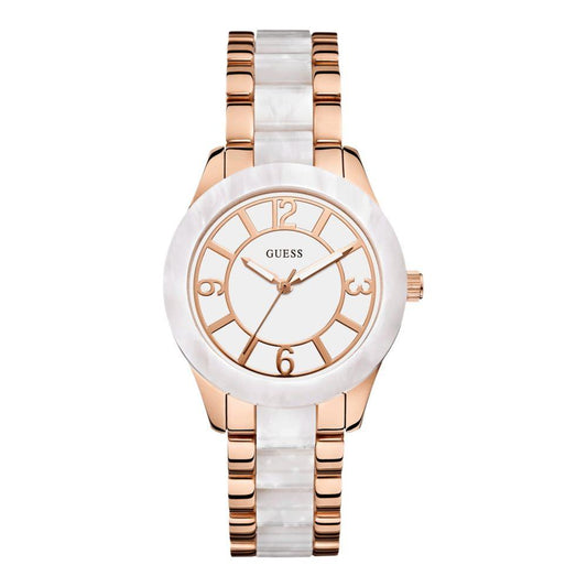 Guess Pink Steel And Polycarbonate Watch Guess Light Gray