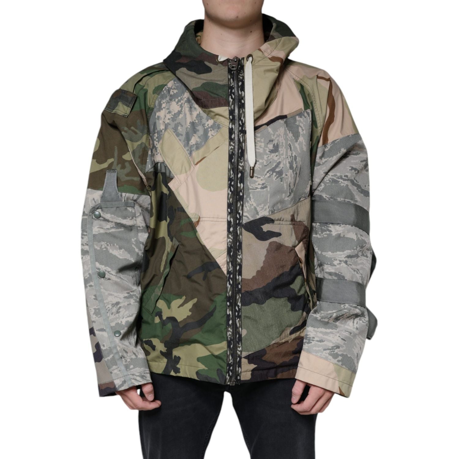 Dolce & Gabbana Multicolor Camouflage Full Zip Hooded Jacket