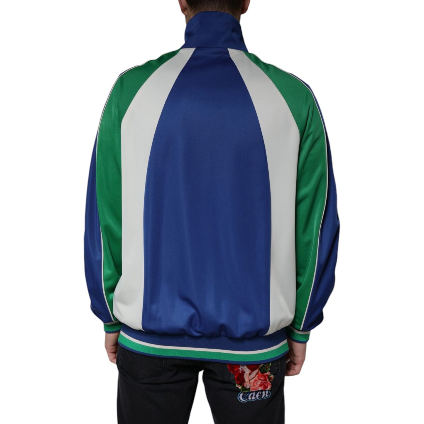 Dolce & Gabbana Multicolor Polyester Full Zip Bomber Jacket