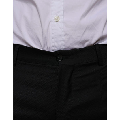 Dolce & Gabbana Black Wool Skinny Dress Formal Pants