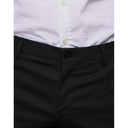 Dolce & Gabbana Black Wool Skinny Dress Formal Pants