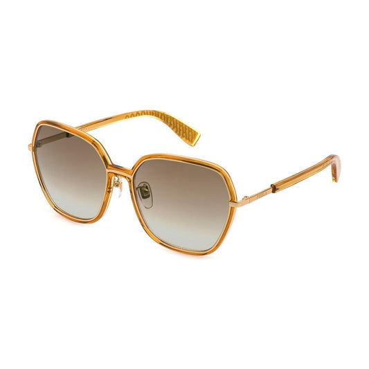 Furla Gold Metal Sunglasses Furla Rosy Brown