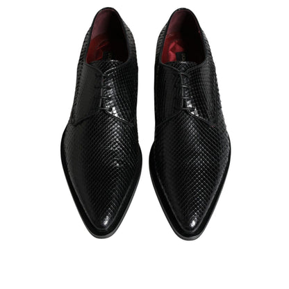 Dolce & Gabbana Black Leather Derby Formal Dress Shoes