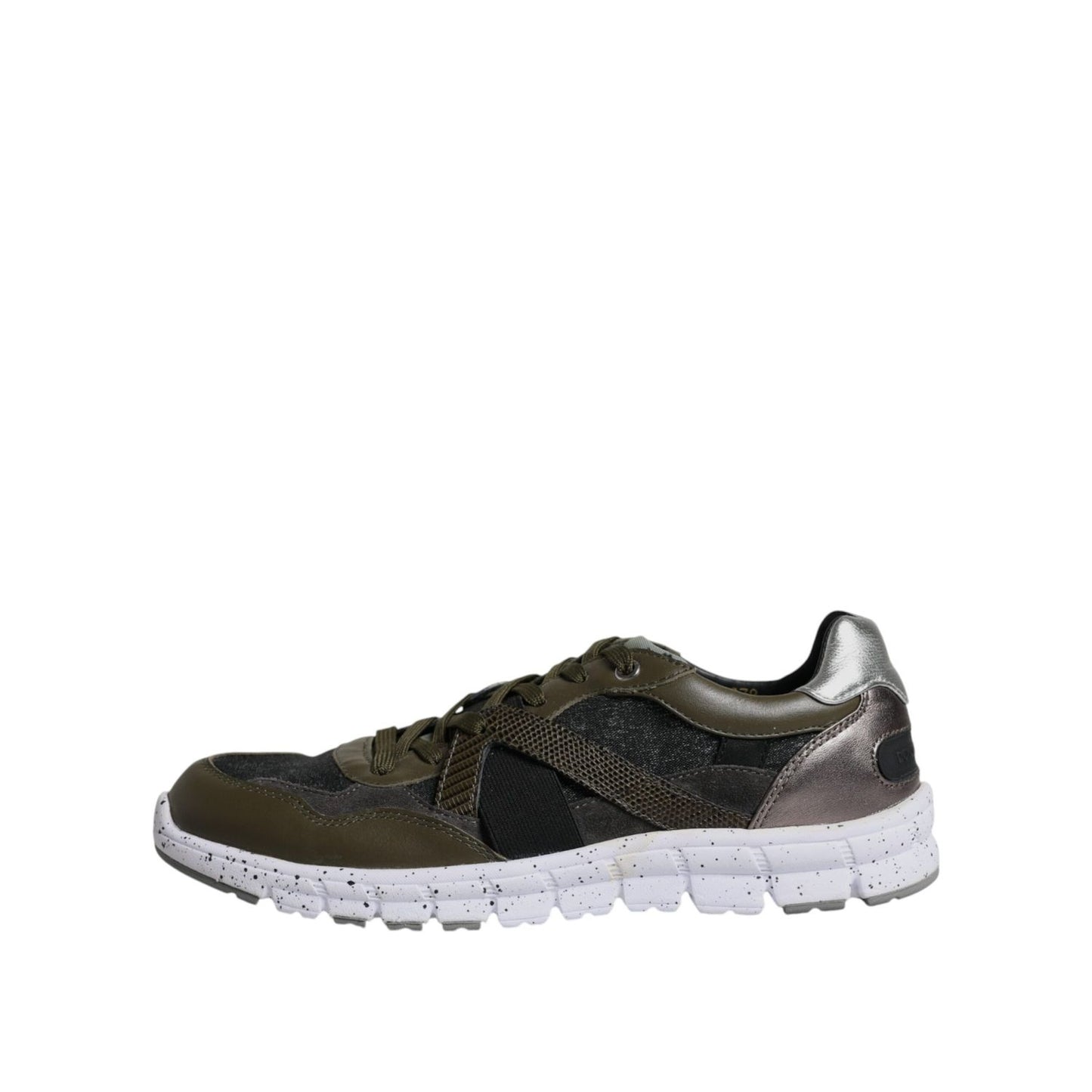 Dolce & Gabbana Multicolor Canvas Leather Low Top Sneaker Shoes