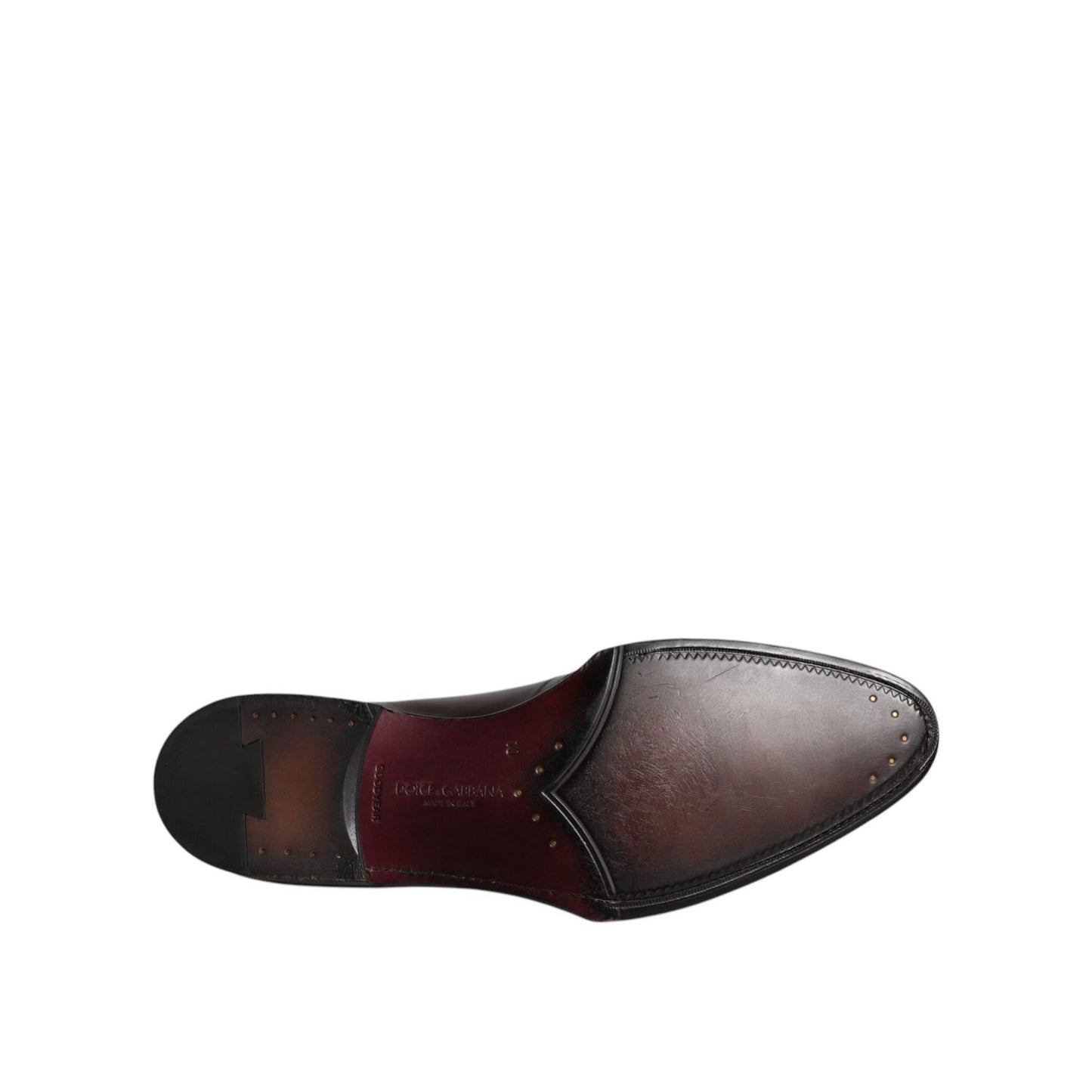 Dolce & Gabbana Black Leather Lace Up Men Derby Formal Shoes