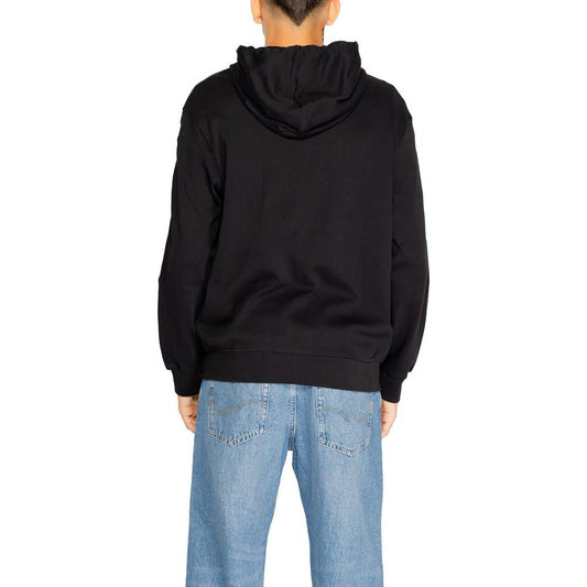 Armani Exchange Black Cotton Sweater Armani Exchange Black