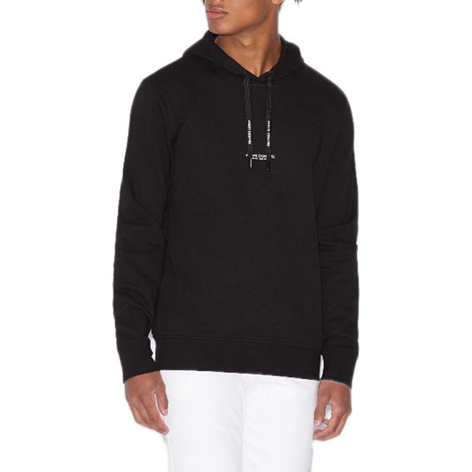Armani Exchange Black Cotton Sweater Armani Exchange Light Gray