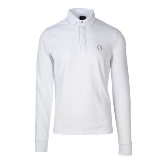 Armani Exchange White Cotton Long Sleeve T-Shirt