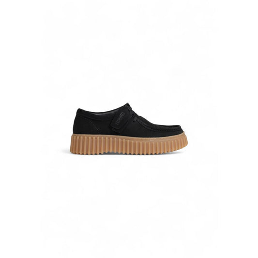 Clarks Black Suede Leather Flat Shoe