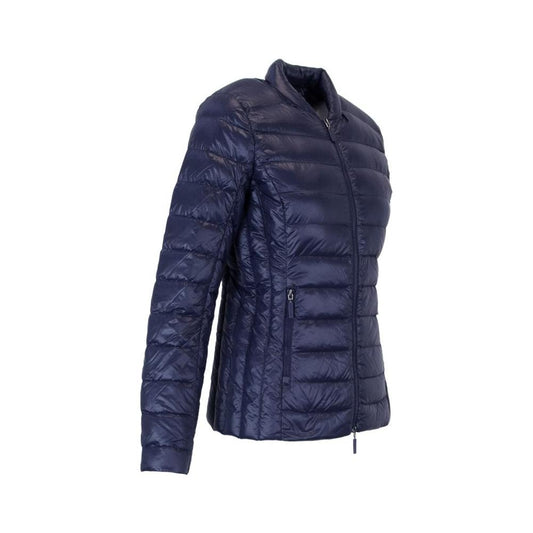 Armani Exchange Blue Polyester Jackets & Coat Armani Exchange Dark Slate Gray