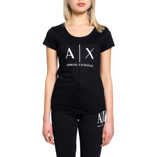 Armani Exchange Black Cotton Tops & T-Shirt Armani Exchange Black