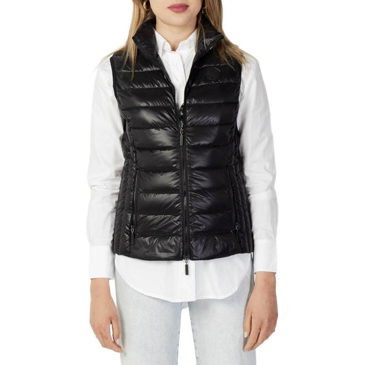 Armani Exchange Black Polyester Jackets & Coat Armani Exchange Light Gray