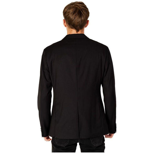 Armani Exchange Black Polyester Blazer Armani Exchange Black
