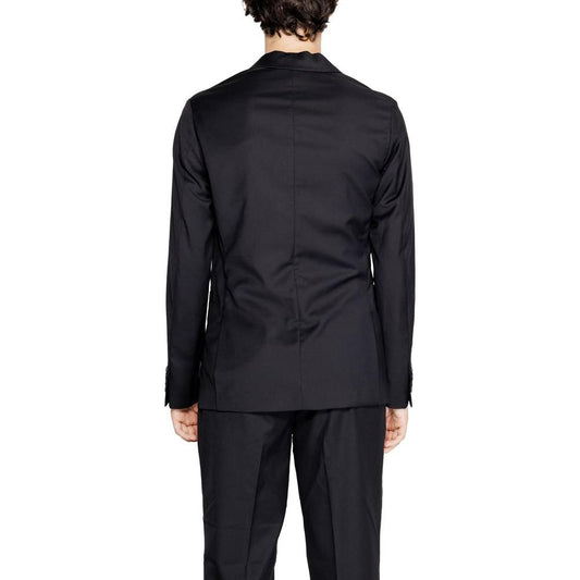 Armani Exchange Black Polyester Blazer Armani Exchange Dark Slate Gray