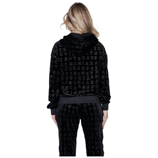 Armani Exchange Black Polyester Sweater Armani Exchange Black