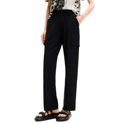 Desigual Black Polyester Cropped Pants