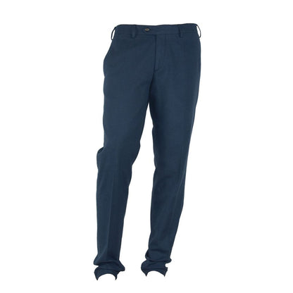 Made in Italy Blue Cotton Men Pants