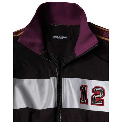 Dolce & Gabbana Multicolor Full Zip Jersey Men Bomber Jacket